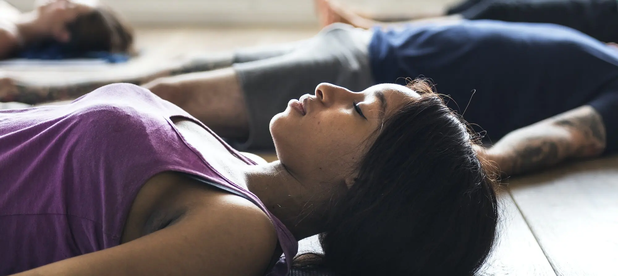 Group of diverse people are joining a yoga class