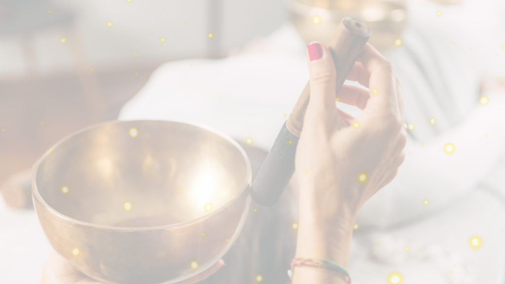 image of sound healing bowl during a meditation