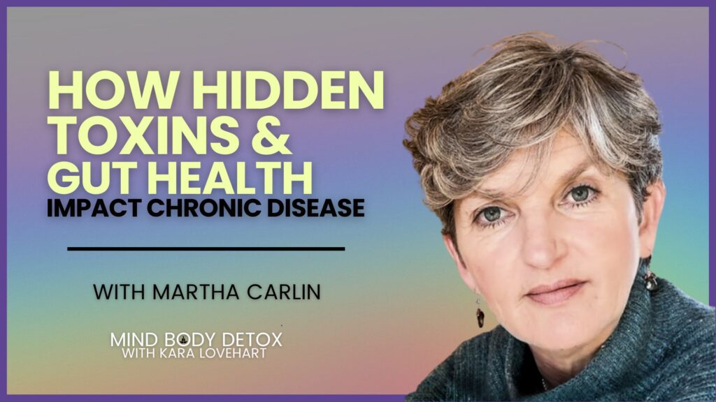 Martha Carlin and Kara Lovehart discussing gut health, environmental toxins, the microbiome, Parkinson’s disease, and chronic illness on the Mind Body Detox Podcast